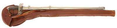 Lot 203 - 1827 pattern Rifle Officers sword and scabbard,...