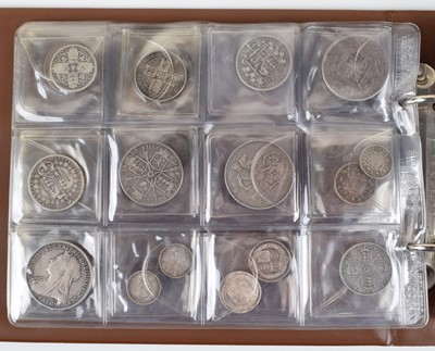 Lot 25 - One album of historical British coinage dating from William and Mary through to George V.