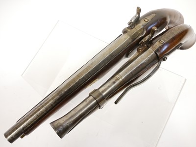 Lot 13 - Two composed percussion pistols, with antique...