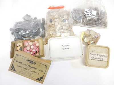 Lot 551 - Collection of 10 bore wads, both felt and...