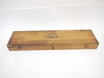 Lot 456 - Five gun cases, to include an oak and brass...