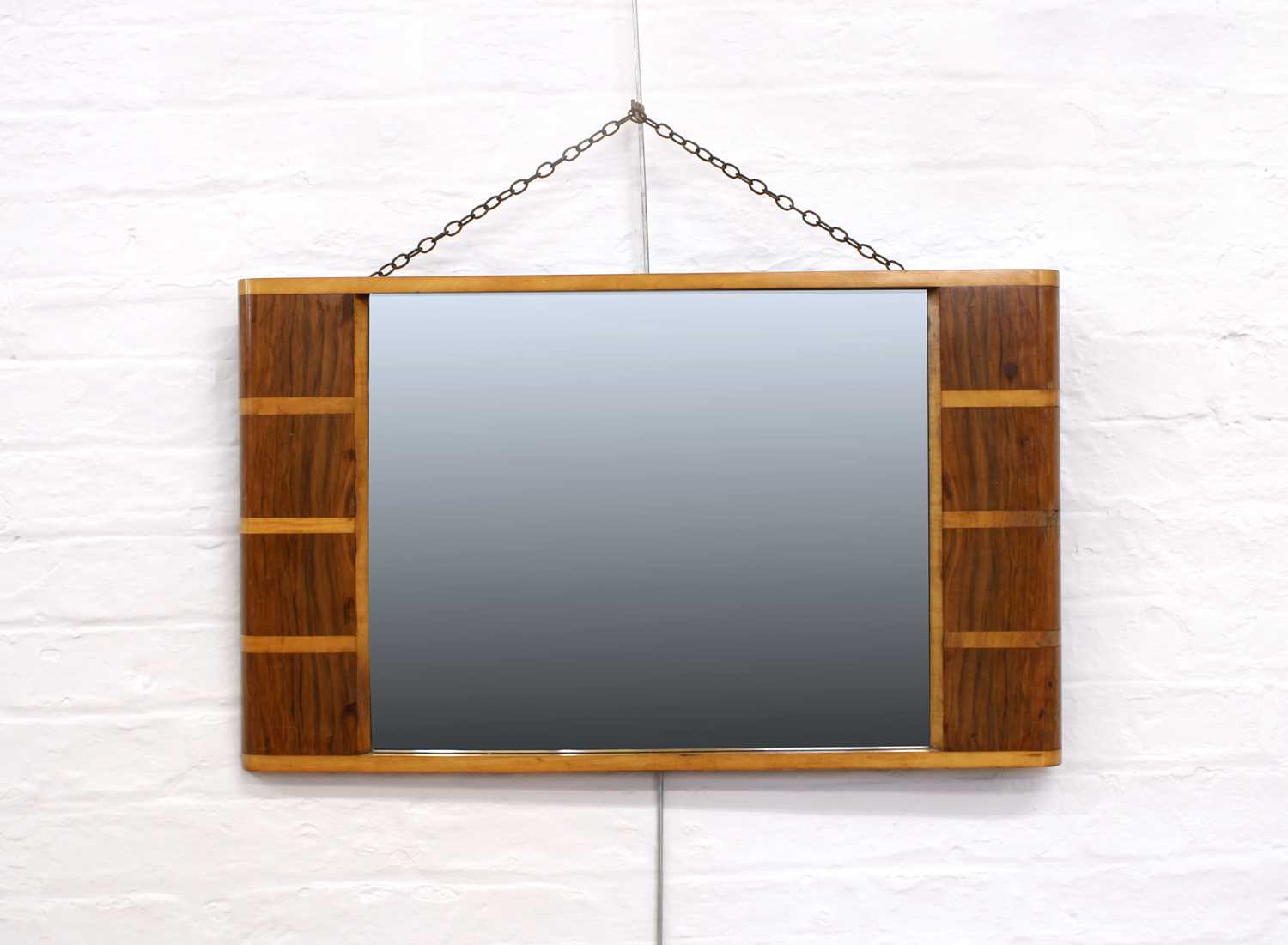 Lot 38 - Art Deco Walnut Wall Mirror