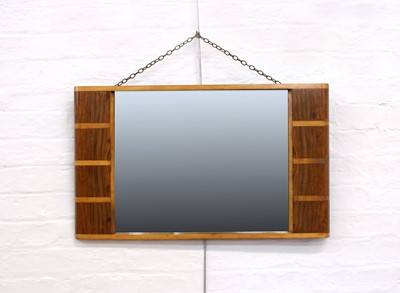 Lot Art Deco Walnut Wall Mirror