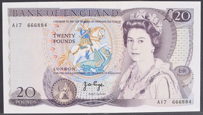 Lot 88 - A Series "D" Pictorial Issue (1970-), Twenty Pounds banknote.