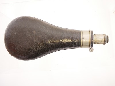 Lot 471 - G& J.W. Hawksley leather covered powder flask...