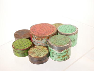 Lot 456 - Eight vintage percussion cap tins and contents...