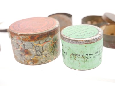 Lot 456 - Eight vintage percussion cap tins and contents...