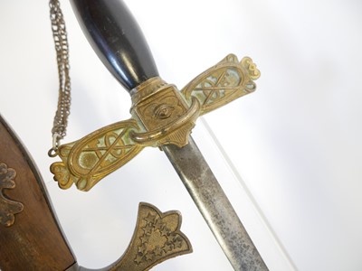 Lot 193 - Four Masonic dress swords, one ricasso stamped...