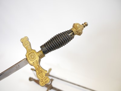 Lot 193 - Four Masonic dress swords, one ricasso stamped...