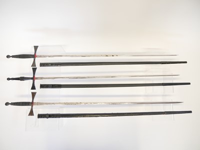 Lot 167 - Three Masonic dress swords and scabbards, also...