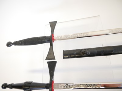 Lot 167 - Three Masonic dress swords and scabbards, also...