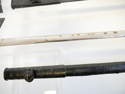 Lot 167 - Three Masonic dress swords and scabbards, also...