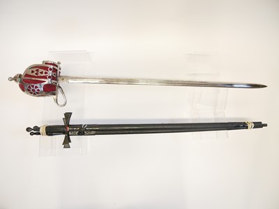 Lot 167 - Three Masonic dress swords and scabbards, also...