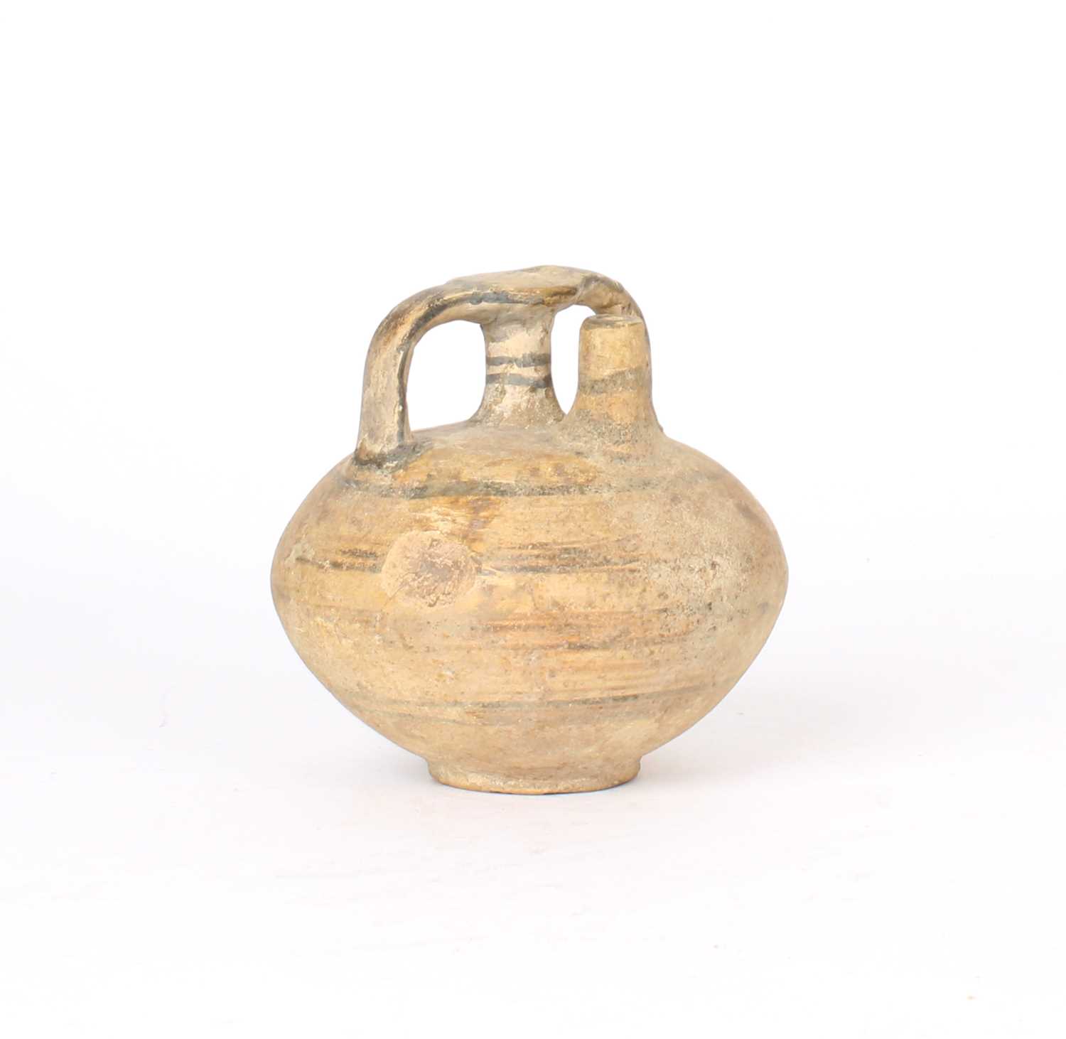 Lot 100 - An Ancient Mycenaean Pottery Stirrup Jar