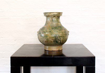 Lot 21 - A Large Chinese Eastern Han Dynasty Pottery "Hu" Vase