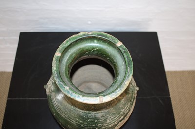Lot 21 - A Large Chinese Eastern Han Dynasty Pottery "Hu" Vase