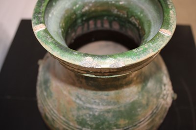 Lot 21 - A Large Chinese Eastern Han Dynasty Pottery "Hu" Vase