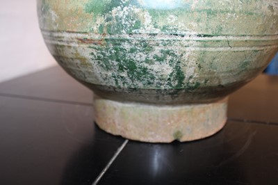 Lot 21 - A Large Chinese Eastern Han Dynasty Pottery "Hu" Vase