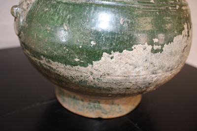 Lot 21 - A Large Chinese Eastern Han Dynasty Pottery "Hu" Vase