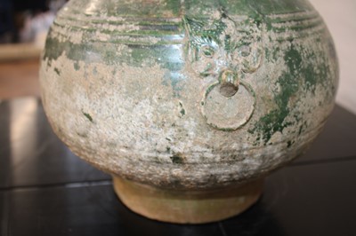 Lot 21 - A Large Chinese Eastern Han Dynasty Pottery "Hu" Vase