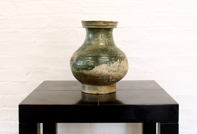 Lot 21 - A Large Chinese Eastern Han Dynasty Pottery "Hu" Vase