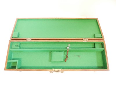 Lot 502 - Two mahogany boxes fitted out to take shotguns....