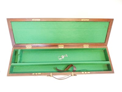 Lot 502 - Two mahogany boxes fitted out to take shotguns....