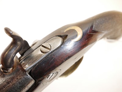 Lot 11 - Percussion overcoat pistol, made up from...