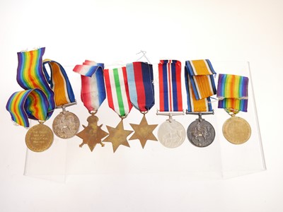 Lot 273 - Family group WWI and WWII Medals, to include...