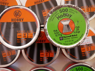 Lot 549 - RWS Hobby .22 (5.5) 11.9 grain pellets, 15 x...