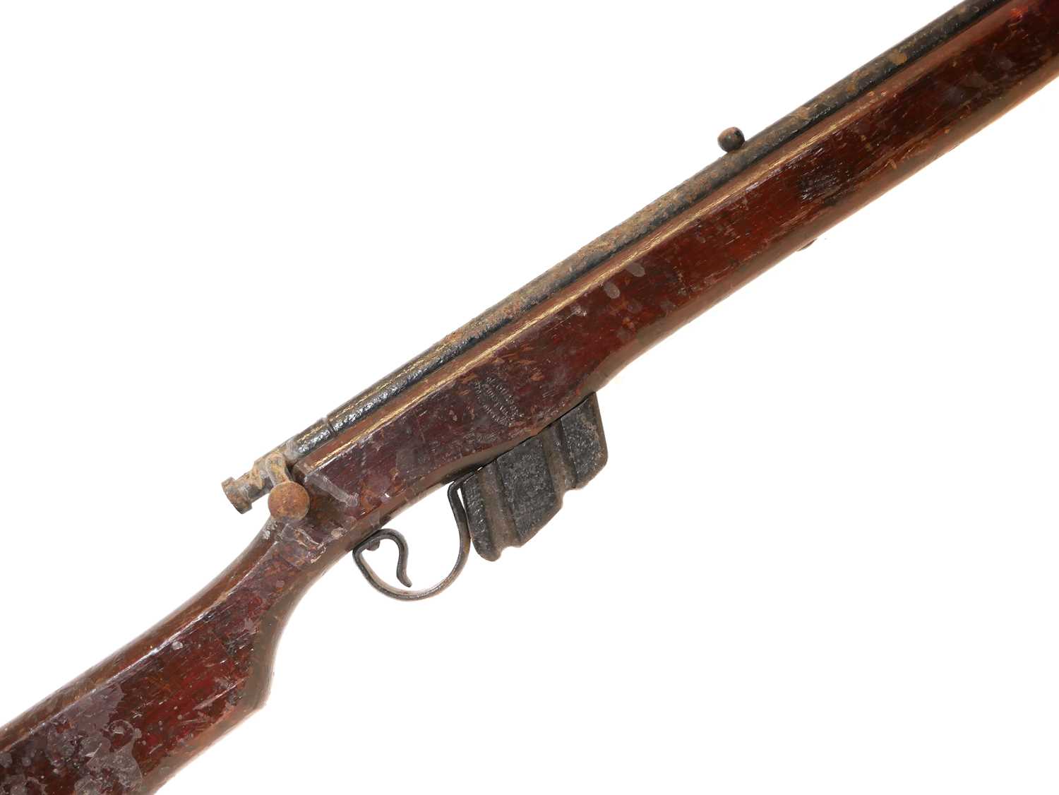 Lot 96 - WWII Home Guard training dummy rifle of local
