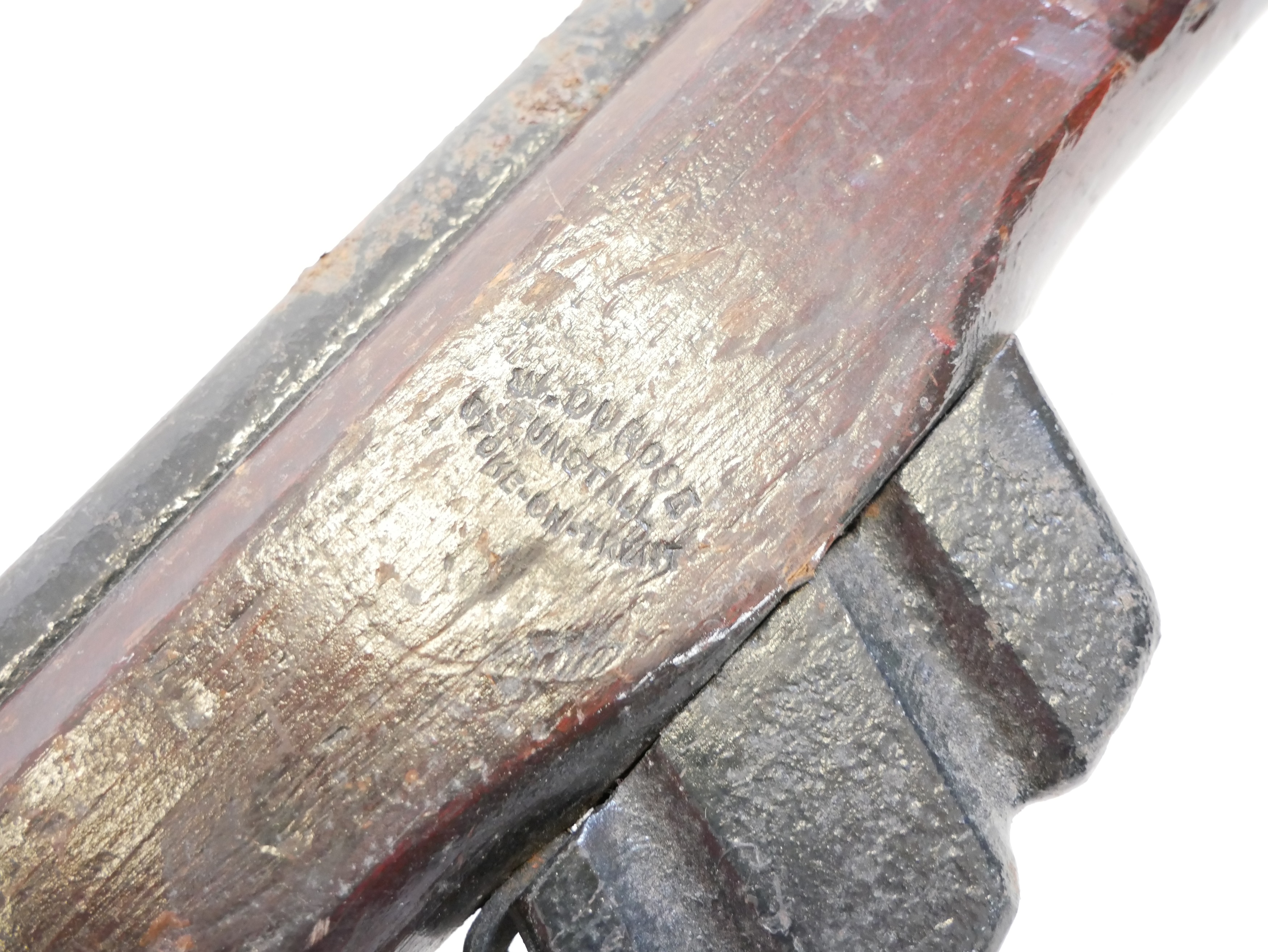 Lot 96 - WWII Home Guard training dummy rifle of local
