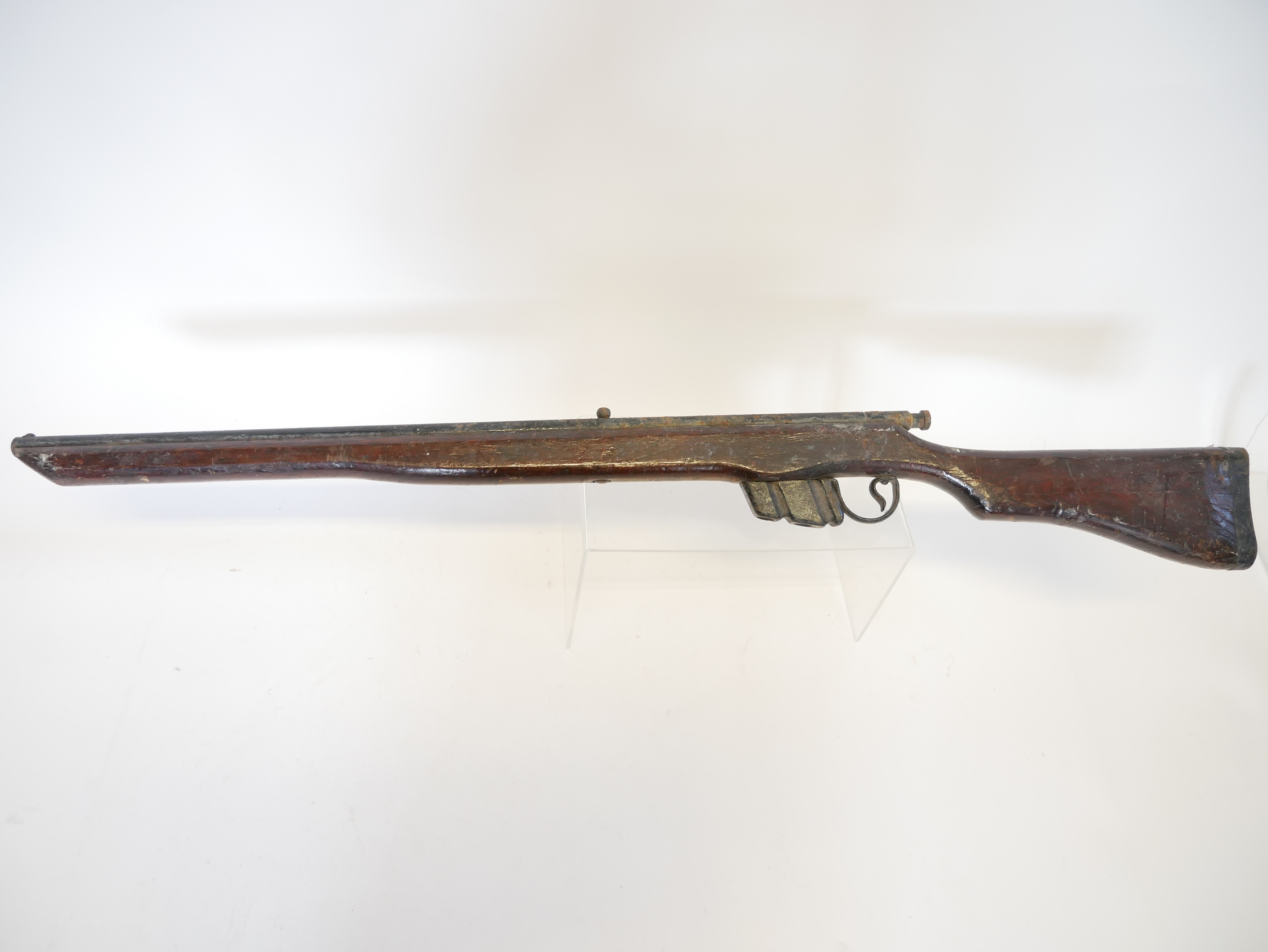 Lot 96 - WWII Home Guard training dummy rifle of local