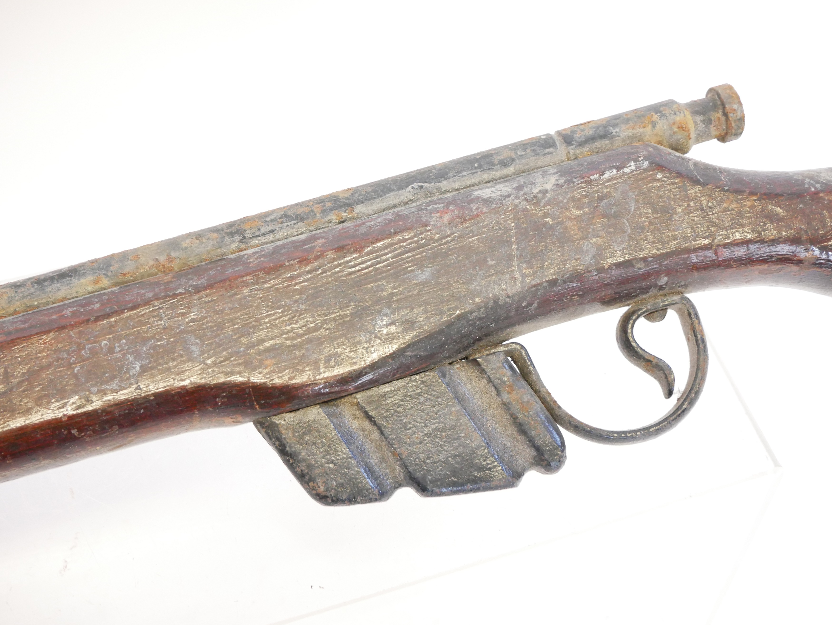 Lot 96 - WWII Home Guard training dummy rifle of local