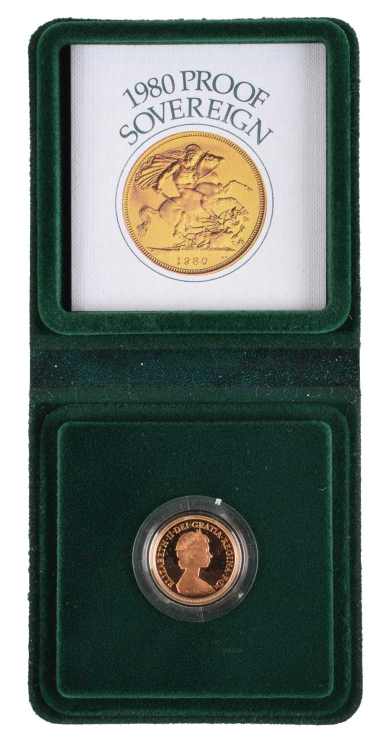 Lot 14 - Queen Elizabeth II, Gold Proof Sovereign, 1980.
