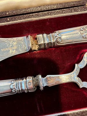 Lot 33 - A cased Victorian fish set