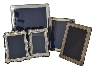 Lot A selection of silver frames