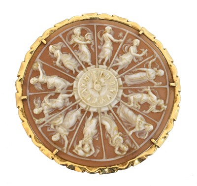 Lot 16 - A shell cameo brooch by Giovanni Apa.