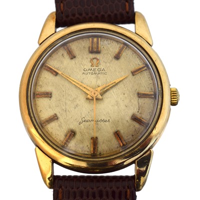 Lot 202 - A 1960s 9ct gold Omega Seamaster automatic wristwatch, ref. 147361.