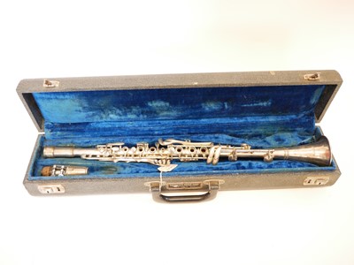 Lot 233 - H.N. White and Co. The Gladiator silver plated all metal clarinet