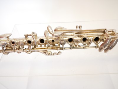 Lot 233 - H.N. White and Co. The Gladiator silver plated all metal clarinet