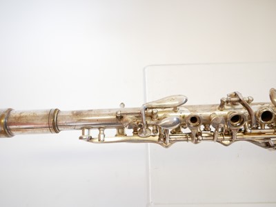 Lot 233 - H.N. White and Co. The Gladiator silver plated all metal clarinet