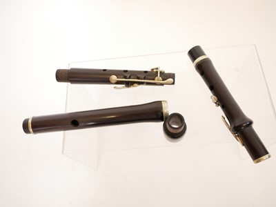 Lot 235 - Rosewood flute by Henry Potter of London