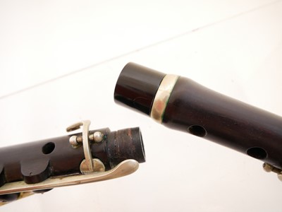 Lot 235 - Rosewood flute by Henry Potter of London