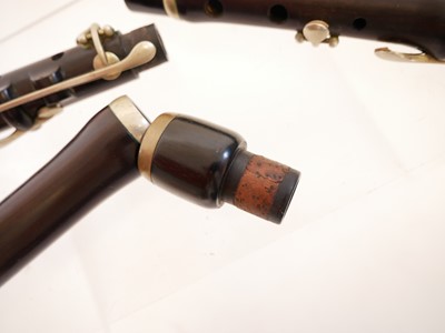 Lot 235 - Rosewood flute by Henry Potter of London