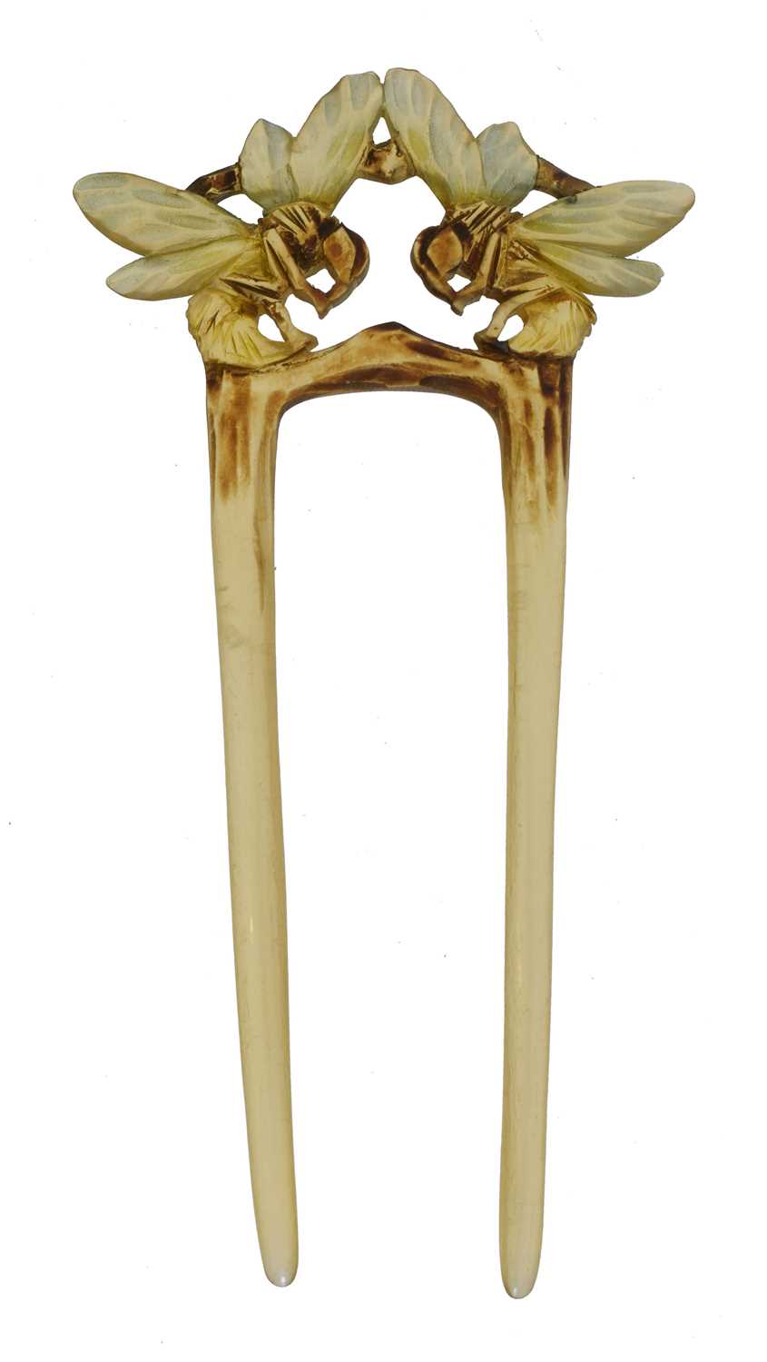 78 - An Art Nouveau horn hair comb, attributed to Elizabeth Bonté.