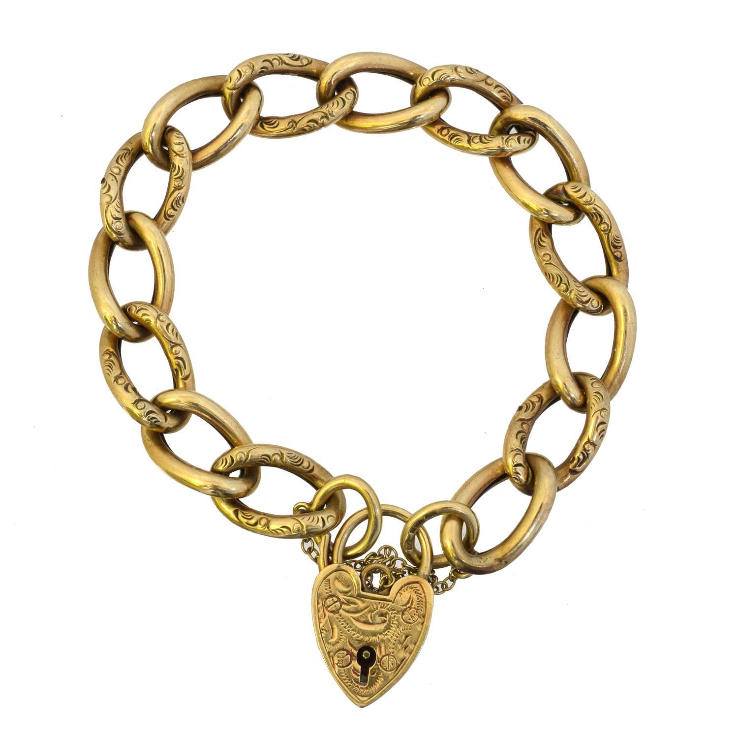 Lot 39 - A 9ct gold chain bracelet.