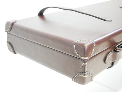 Lot 497 - New unused Guardian leather shotgun case, with...