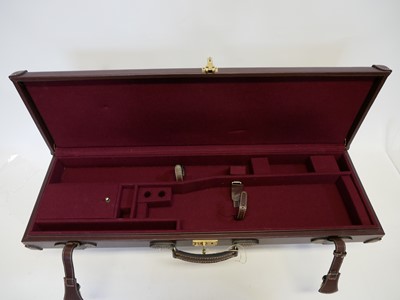 Lot 497 - New unused Guardian leather shotgun case, with...