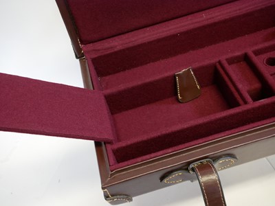 Lot 497 - New unused Guardian leather shotgun case, with...